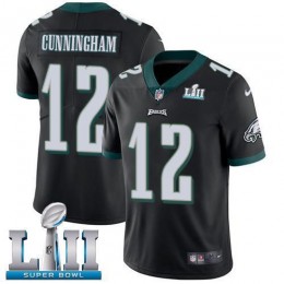 Philadelphia Eagles #12 Randall Cunningham Black Alternate Super Bowl LII Men's Stitched NFL Vapor Untouchable Limited Jersey