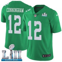 Philadelphia Eagles #12 Randall Cunningham Green Super Bowl LII Men's Stitched NFL Limited Rush Jersey