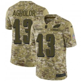 Philadelphia Eagles #13 Nelson Agholor Camo Men's Stitched NFL Limited 2018 Salute To Service Jersey