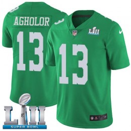 Philadelphia Eagles #13 Nelson Agholor Green Super Bowl LII Men's Stitched NFL Limited Rush Jersey