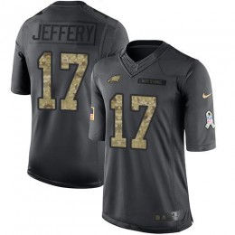 Philadelphia Eagles #17 Alshon Jeffery Black Men's Stitched NFL Limited 2016 Salute To Service Jersey