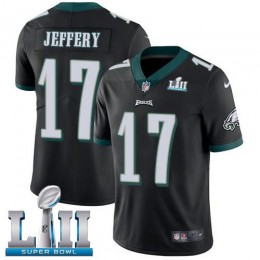 Philadelphia Eagles #17 Alshon Jeffery Black Alternate Super Bowl LII Men's Stitched NFL Vapor Untouchable Limited Jersey