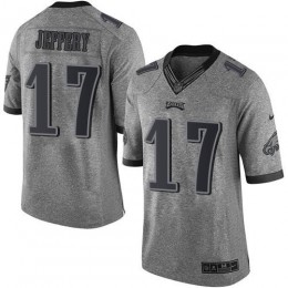 Philadelphia Eagles #17 Alshon Jeffery Gray Men's Stitched NFL Limited Gridiron Gray Jersey