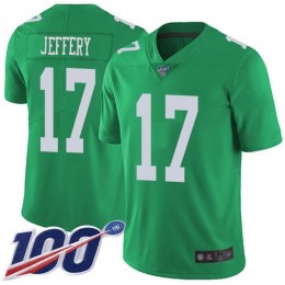 Philadelphia Eagles #17 Alshon Jeffery Green Men's Stitched NFL Limited Rush 100th Season Jersey