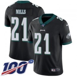 Philadelphia Eagles #21 Jalen Mills Black Alternate Men's Stitched NFL 100th Season Vapor Untouchable Limited Jersey