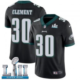 Philadelphia Eagles #30 Corey Clement Black Alternate Super Bowl LII Men's Stitched NFL Vapor Untouchable Limited Jersey