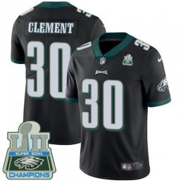 Philadelphia Eagles #30 Corey Clement Black Alternate Super Bowl LII Champions Men's Stitched NFL Vapor Untouchable Limited Jersey