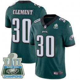 Philadelphia Eagles #30 Corey Clement Midnight Green Team Color Super Bowl LII Champions Men Stitched NFL Vapor Untouchable Limited Jersey Men