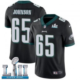 Philadelphia Eagles #65 Lane Johnson Black Alternate Super Bowl LII Men's Stitched NFL Vapor Untouchable Limited Jersey