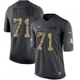 Philadelphia Eagles #71 Jason Peters Black Men's Stitched NFL Limited 2016 Salute To Service Jersey