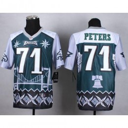 Philadelphia Eagles #71 Jason Peters Midnight Green Men's Stitched NFL Elite Noble Fashion Jersey