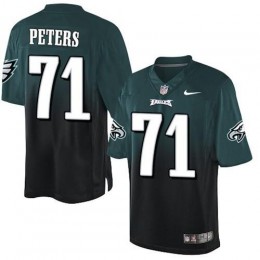 Philadelphia Eagles #71 Jason Peters Midnight Green/Black Men's Stitched NFL Elite Fadeaway Fashion Jersey