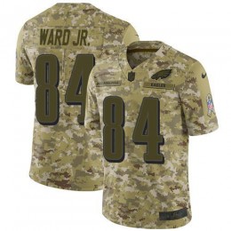 Philadelphia Eagles #84 Greg Ward Jr. Camo Men's Stitched NFL Limited 2018 Salute To Service Jersey