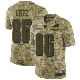 Philadelphia Eagles #86 Zach Ertz Camo Men's Stitched NFL Limited 2018 Salute To Service Jersey