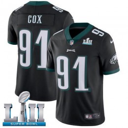 Philadelphia Eagles #91 Fletcher Cox Black Alternate Super Bowl LII Men's Stitched NFL Vapor Untouchable Limited Jersey