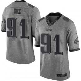 Philadelphia Eagles #91 Fletcher Cox Gray Men's Stitched NFL Limited Gridiron Gray Jersey