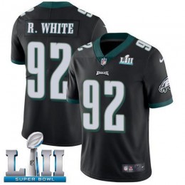 Philadelphia Eagles #92 Reggie White Black Alternate Super Bowl LII Men's Stitched NFL Vapor Untouchable Limited Jersey