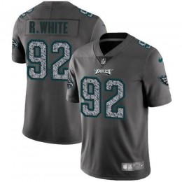 Philadelphia Eagles #92 Reggie White Gray Static Men's Stitched NFL Vapor Untouchable Limited Jersey