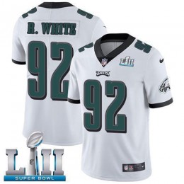 Philadelphia Eagles #92 Reggie White White Super Bowl LII Men's Stitched NFL Vapor Untouchable Limited Jersey