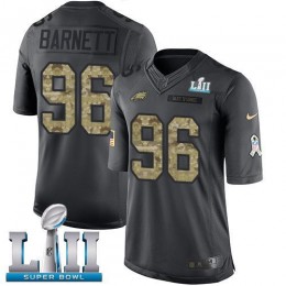 Philadelphia Eagles #96 Derek Barnett Black Super Bowl LII Men's Stitched NFL Limited 2016 Salute To Service Jersey