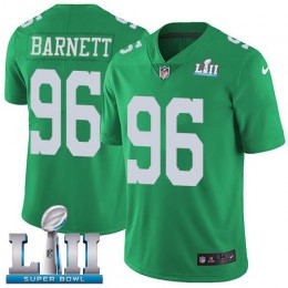 Philadelphia Eagles #96 Derek Barnett Green Super Bowl LII Men's Stitched NFL Limited Rush Jersey
