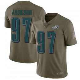 Philadelphia Eagles #97 Malik Jackson Olive Men's Stitched NFL Limited 2017 Salute To Service Jersey