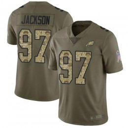 Philadelphia Eagles #97 Malik Jackson Olive/Camo Men's Stitched NFL Limited 2017 Salute To Service Jersey
