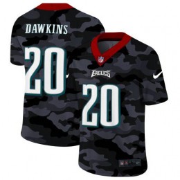 Philadelphia Eagles #20 Brian Dawkins Men's 2020 Black CAMO Vapor Untouchable Limited Stitched NFL Jersey