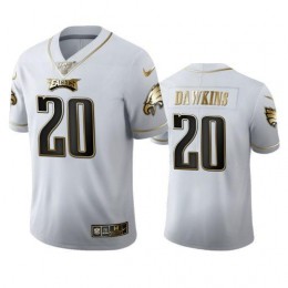 Philadelphia Eagles #20 Brian Dawkins Men's White Golden Edition Vapor Limited NFL 100 Jersey