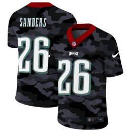 Philadelphia Eagles #26 Miles Sanders Men's 2020 Black CAMO Vapor Untouchable Limited Stitched NFL Jersey