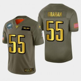 Philadelphia Eagles #55 Brandon Graham Men's Olive Gold 2019 Salute To Service Limited NFL 100 Jersey