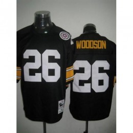 Mitchell And Ness Pittsburgh Steelers #26 Rod Woodson Black Stitched Throwback NFL Jersey