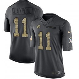 Pittsburgh Steelers #11 Chase Claypool Black Men's Stitched NFL Limited 2016 Salute to Service Jersey