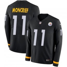 Pittsburgh Steelers #11 Donte Moncrief Black Team Color Men's Stitched NFL Limited Therma Long Sleeve Jersey
