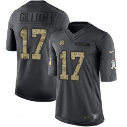 Pittsburgh Steelers #17 Joe Gilliam Black Men's Stitched NFL Limited 2016 Salute to Service Jersey