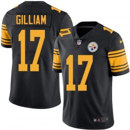 Pittsburgh Steelers #17 Joe Gilliam Black Men's Stitched NFL Limited Rush Jersey