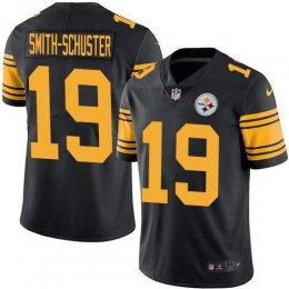 Pittsburgh Steelers #19 JuJu Smith-Schuster Black Men's Stitched NFL Limited Rush Jersey