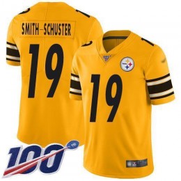 Pittsburgh Steelers #19 JuJu Smith-Schuster Gold Men's Stitched NFL Limited Inverted Legend 100th Season Jersey