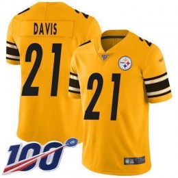 Pittsburgh Steelers #21 Sean Davis Gold Men's Stitched NFL Limited Inverted Legend 100th Season Jersey
