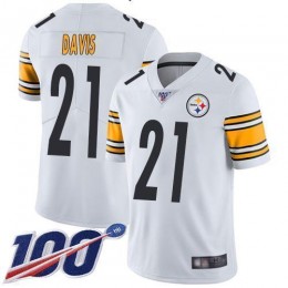 Pittsburgh Steelers #21 Sean Davis White Men's Stitched NFL 100th Season Vapor Limited Jersey