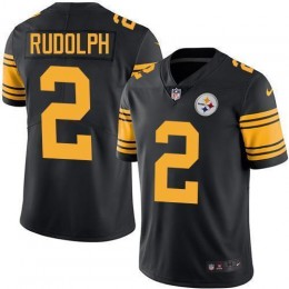 Pittsburgh Steelers #2 Mason Rudolph Black Men's Stitched NFL Limited Rush Jersey