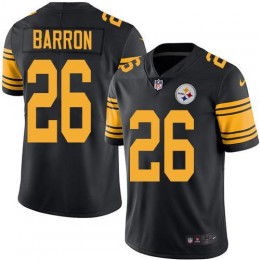 Pittsburgh Steelers #26 Mark Barron Black Men's Stitched NFL Limited Rush Jersey