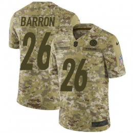 Pittsburgh Steelers #26 Mark Barron Camo Men's Stitched NFL Limited 2018 Salute To Service Jersey