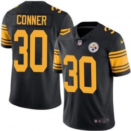 Pittsburgh Steelers #30 James Conner Black Men's Stitched NFL Limited Rush Jersey