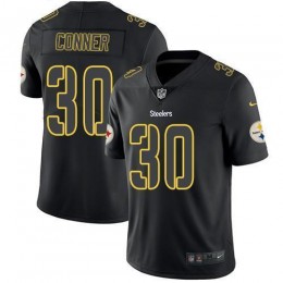 Pittsburgh Steelers #30 James Conner Black Men's Stitched NFL Limited Rush Impact Jersey