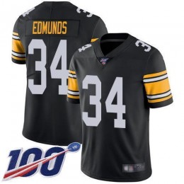 Pittsburgh Steelers #34 Terrell Edmunds Black Alternate Men's Stitched NFL 100th Season Vapor Limited Jersey