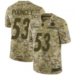 Pittsburgh Steelers #53 Maurkice Pouncey Camo Men's Stitched NFL Limited 2018 Salute To Service Jersey