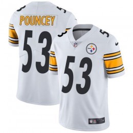 Pittsburgh Steelers #53 Maurkice Pouncey White Men's Stitched NFL Vapor Untouchable Limited Jersey