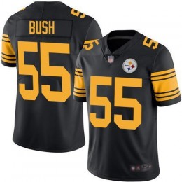 Pittsburgh Steelers #55 Devin Bush Black Men's Stitched NFL Limited Rush Jersey