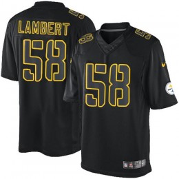 Pittsburgh Steelers #58 Jack Lambert Black Men's Stitched NFL Impact Limited Jersey